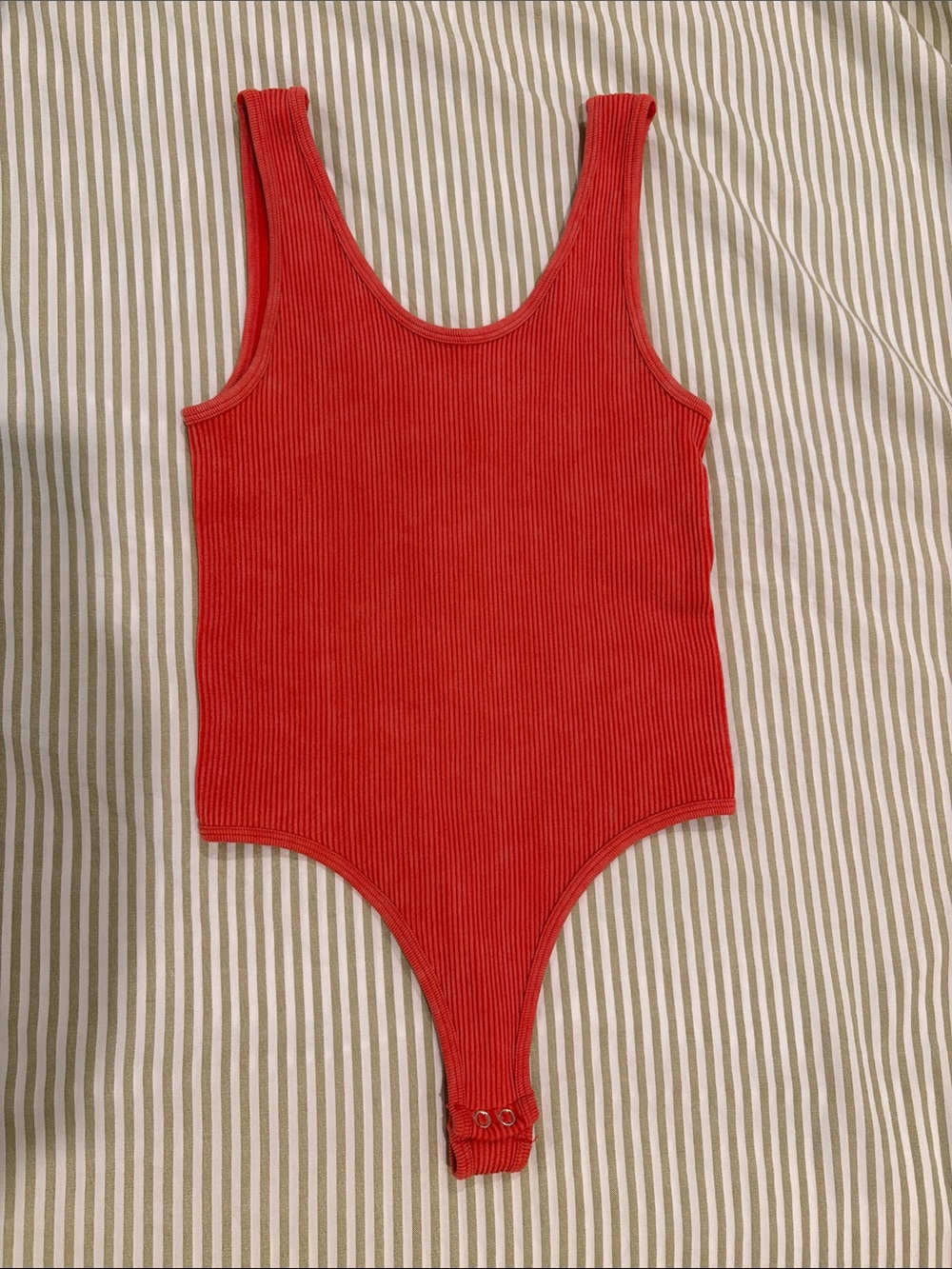 Forever 21 Ribbed Red Tank Bodysuit
